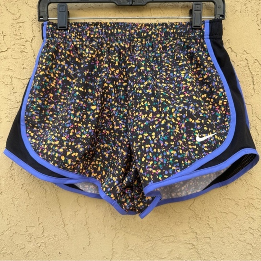 Nike Tempo Dri Fit Running Shorts Small Black Yellow Athletic Workout